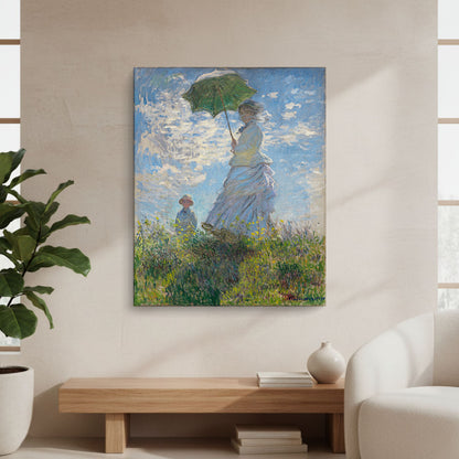 Woman with a Parasol (Madame Monet and Her Son) - Claude Monet (1875)