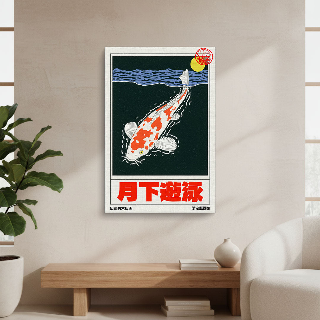 Koi Under the Moonlight