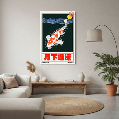 Koi Under the Moonlight