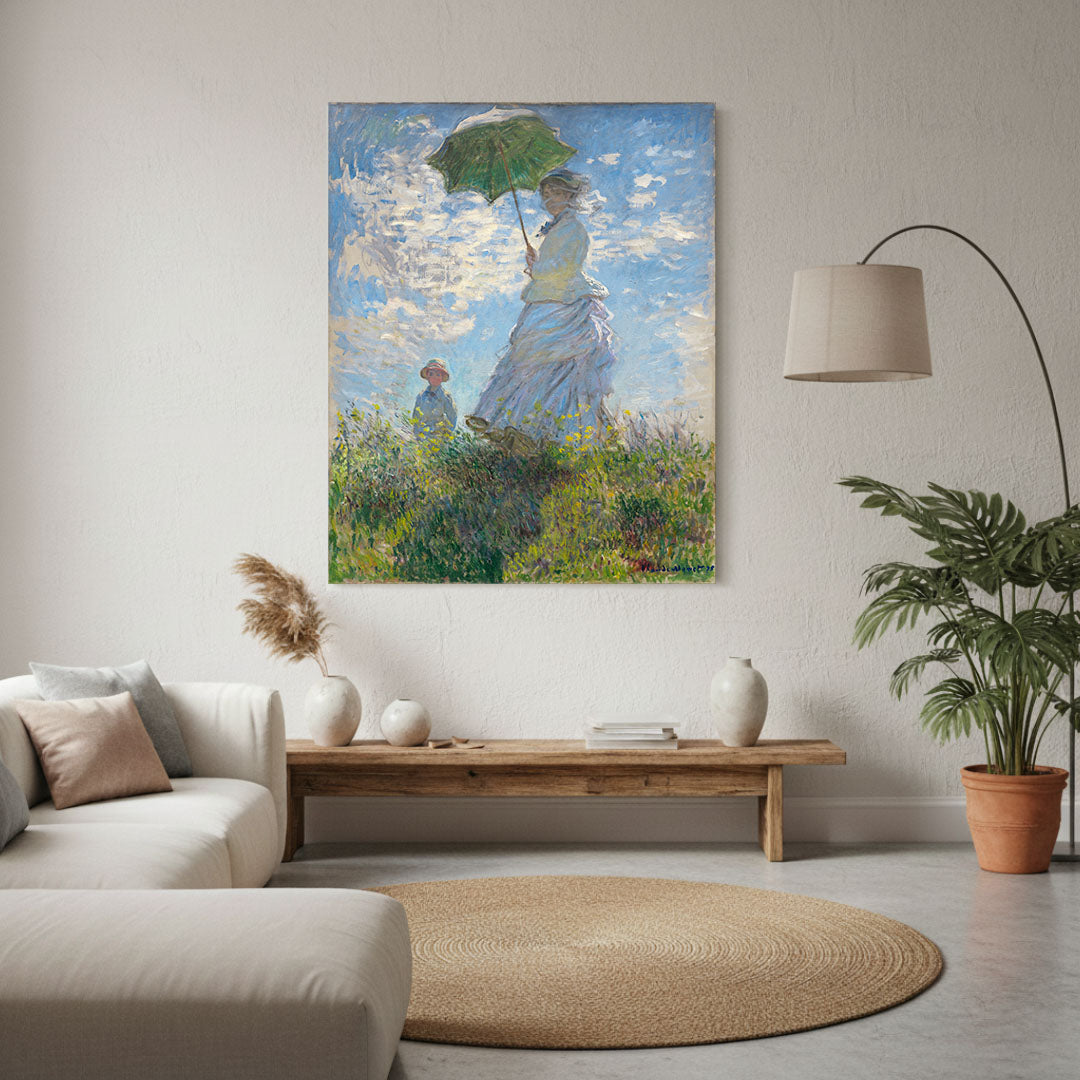 Woman with a Parasol (Madame Monet and Her Son) - Claude Monet (1875)