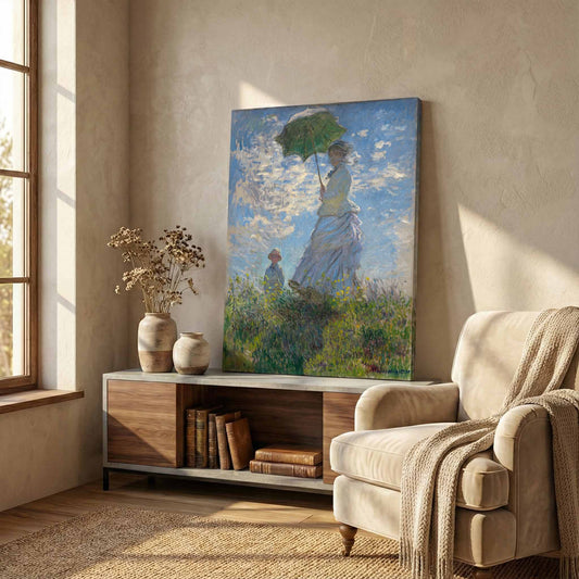 Woman with a Parasol (Madame Monet and Her Son) - Claude Monet (1875)